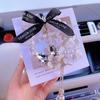 Four Leaf Clover Pearl Car Pendant Interior Rearview Mirror Hanging Decoration For Women