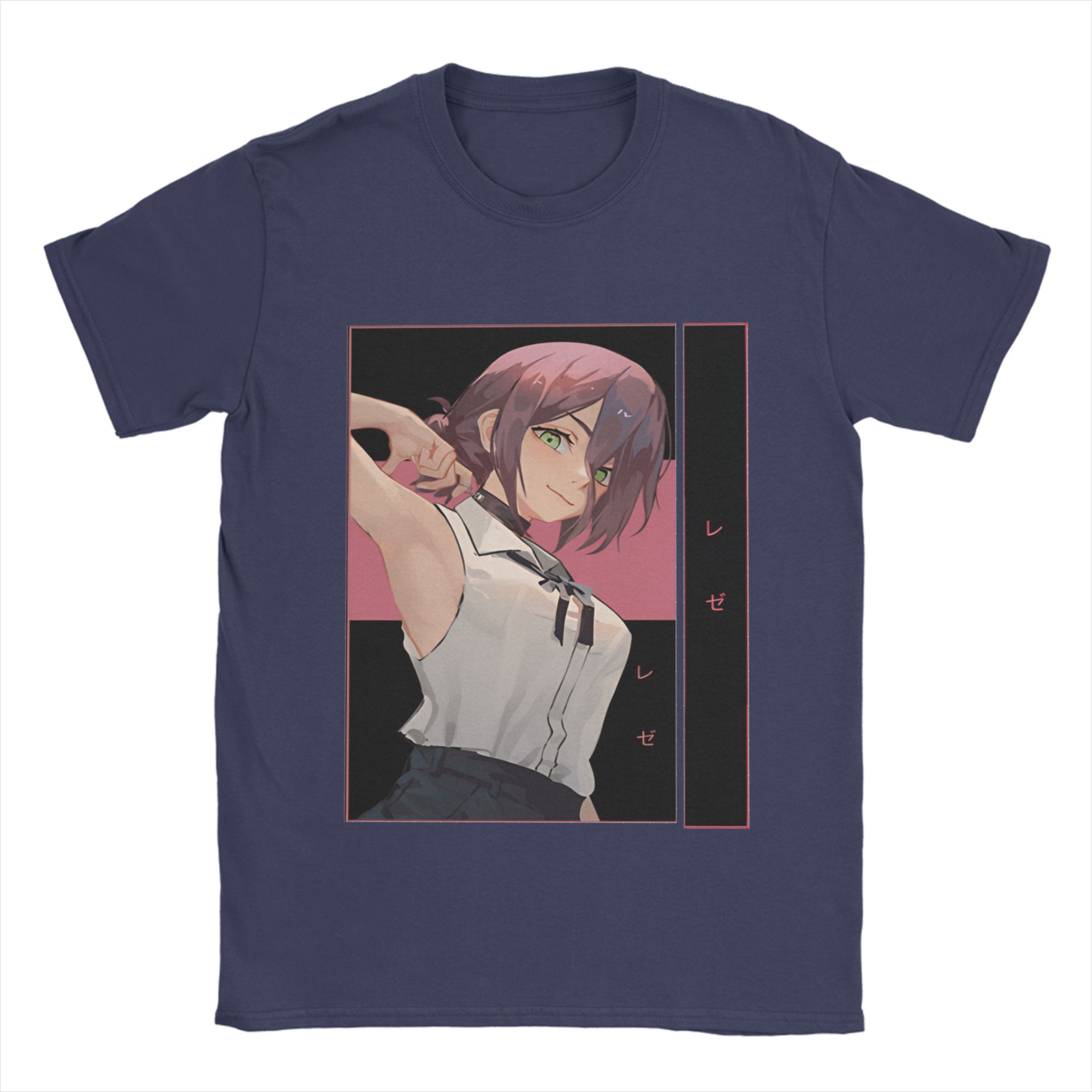 

Chainsaw Man Reze Men T Shirt Casual Tees Short Sleeve Crewneck T-Shirts Cotton 4XL 5XL 6XL Tops 4XL