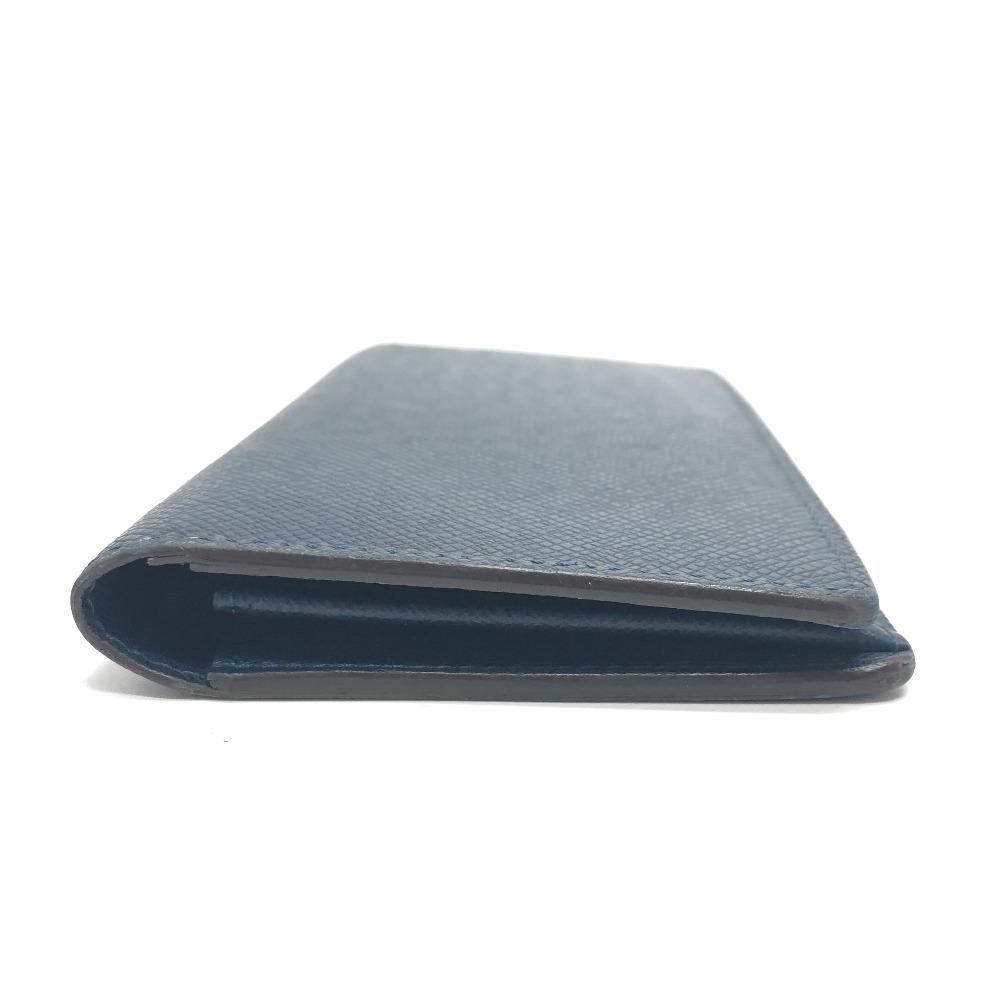 Louis Vuitton M64010 Taiga Stripe Portefeuille Brazza Long Wallet blue/Wine Red