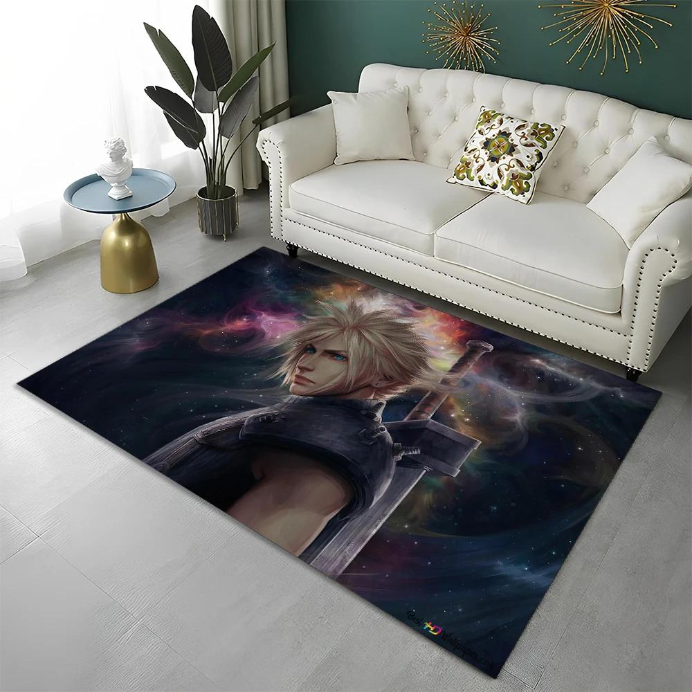 3D Final Fantasy Game Gamer FF14 HD Carpet Rug for Home Living Room Bedroom Sofa Doormat Decor,Child Area Rug Non slip Floor Mat