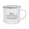 Merci Maîtresse Printed Mugs Coffee Cups Drinks Water Milk Cup Enamel Mug Gifts Idea for Teacher End of School Year Gift