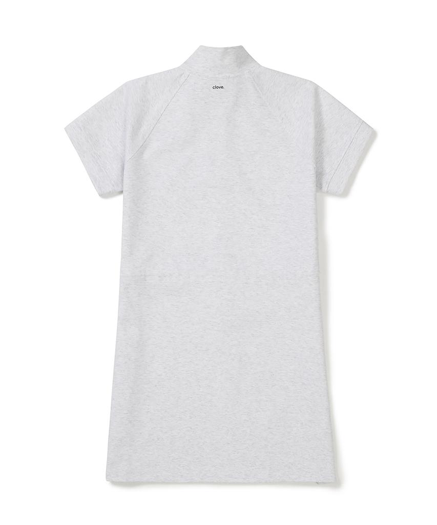 Clove [26Ss Clove] Essential Half-Zip Dress (Light Gray)