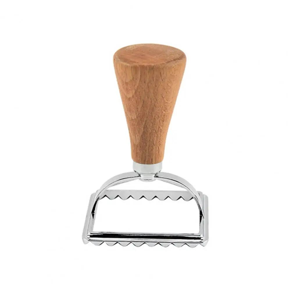 Cutter Pasta Maker Mold with Wooden Handle Kitchen Attachment for Making Pasta Dumplings Ravioli Lasagna Pierogi and More