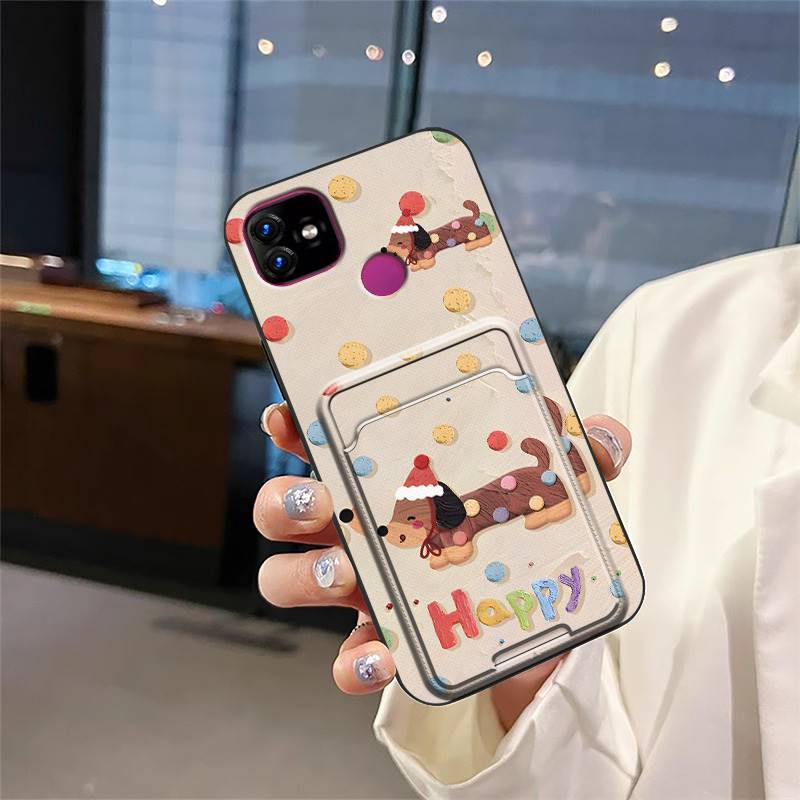 Waterproof Back Cover Phone Case For Itel P36/P36 Pro/vision1 Plus Durable Card slot Full wrap Fashion Design Soft case
