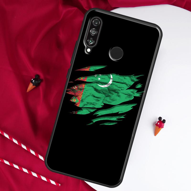 

Turkmenistan Flag For Huawei Nova Y61 Y70 Y90 Y60 Y72 Y91 12s 12i 11i 7i 8i 9 10 SE P60 Pro P30 P40 Lite Case Huawei Nova 12s