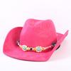 Popolare cappello da cowboy western classico in camoscio europeo e americano, cappello a tesa larga moda uomo e donna per l'ombra