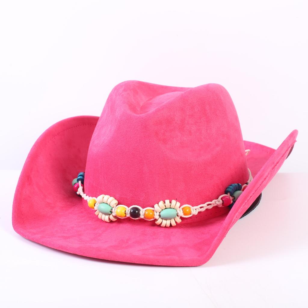 Popolare cappello da cowboy western classico in camoscio europeo e americano, cappello a tesa larga moda uomo e donna per l'ombra