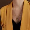 2026 Waterproof Fashion Stainless Steel Pvd Plated 18k Real Gold Coin Round Brand Pendant Necklace  Jewelry