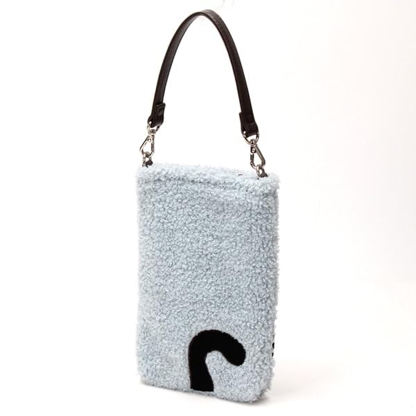 Manhattaner Mini-Tasche, Knittertasche, 71-2495, Damen, Blau Grau