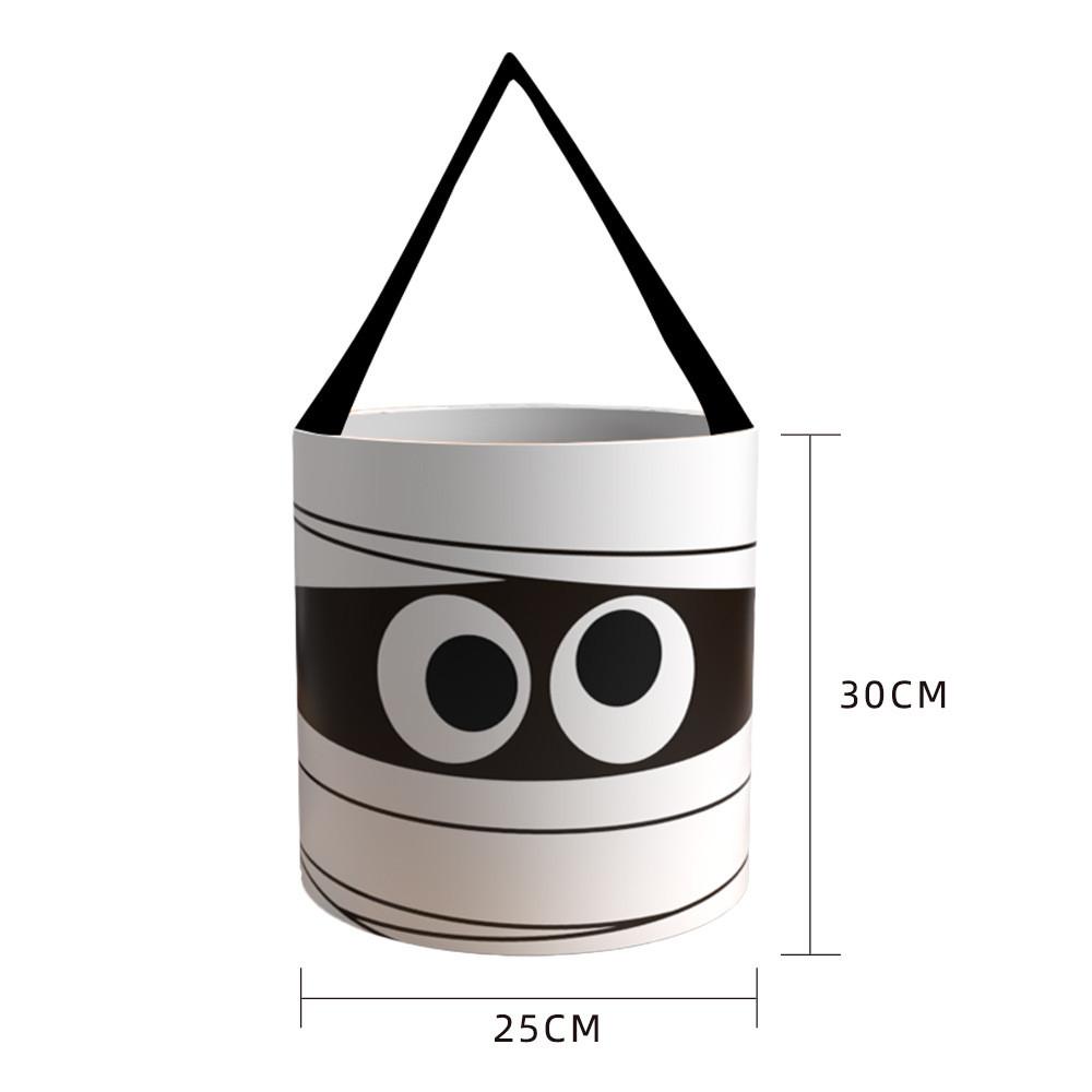 Halloween Pumpkin Bag With Cartoon Design For Trick Or Treat Candy Collecting