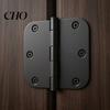 Rotatable Door Hinge 1/5Pcs Rounded Matte Black Hinges Flat Iron Bifold Residential Standard Bedroom Indoor House Hardware Essentials Accessories
