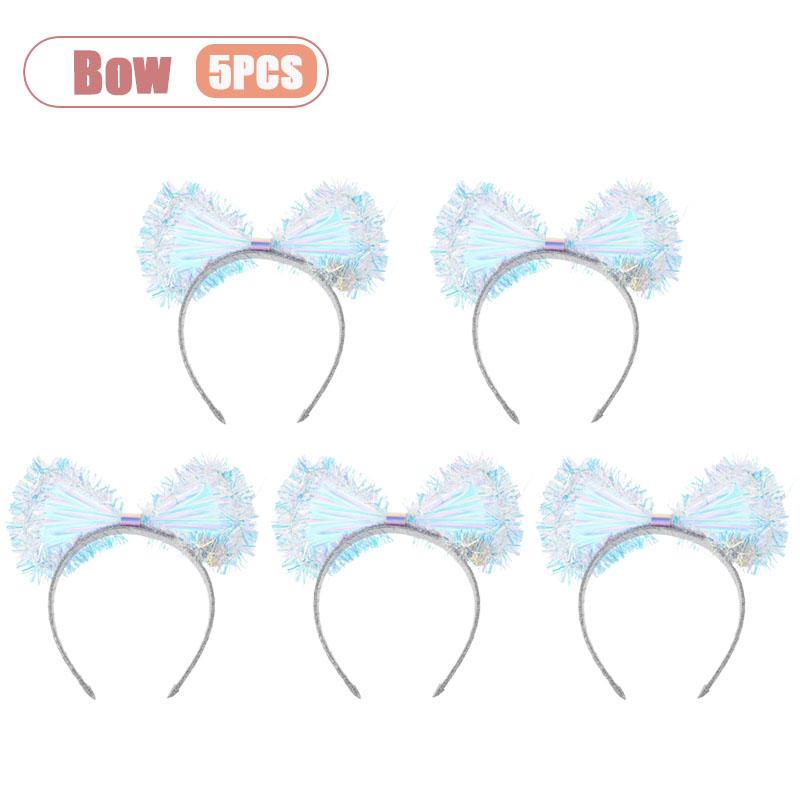 1-20pcs Laser Holographic Glow Headband for Christmas Halloween Party Costume Decoration Accessory Home Celebration