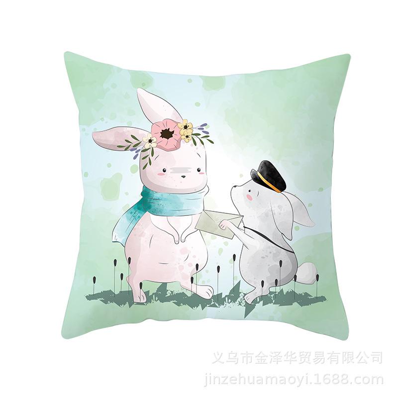 Cute Animal Cartoon Print Pillow Cover Shopee Home Supplies Car Sofa Cushion Cover