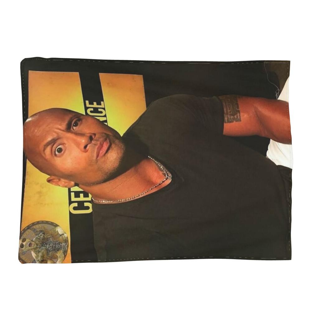Dwayne The Rock Johnson Eyebrow Raise Meme Blanket Soft Flannel Throw Blanket Cover for Bed Living Room Picnic Travel Home Sofa