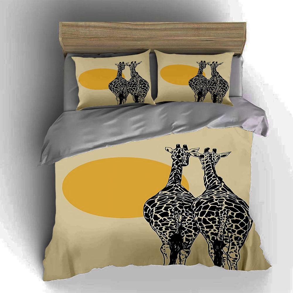 Giraffes and sun. Bedding Duvet cover sets Duvet covers Pillowcases gifts (1 * Duvet Cover 2 * Pillowcases, without duvet insert)