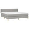 3130361 vidaXL Divan Bed with Mattress Light Grey 160x200cm Fabric