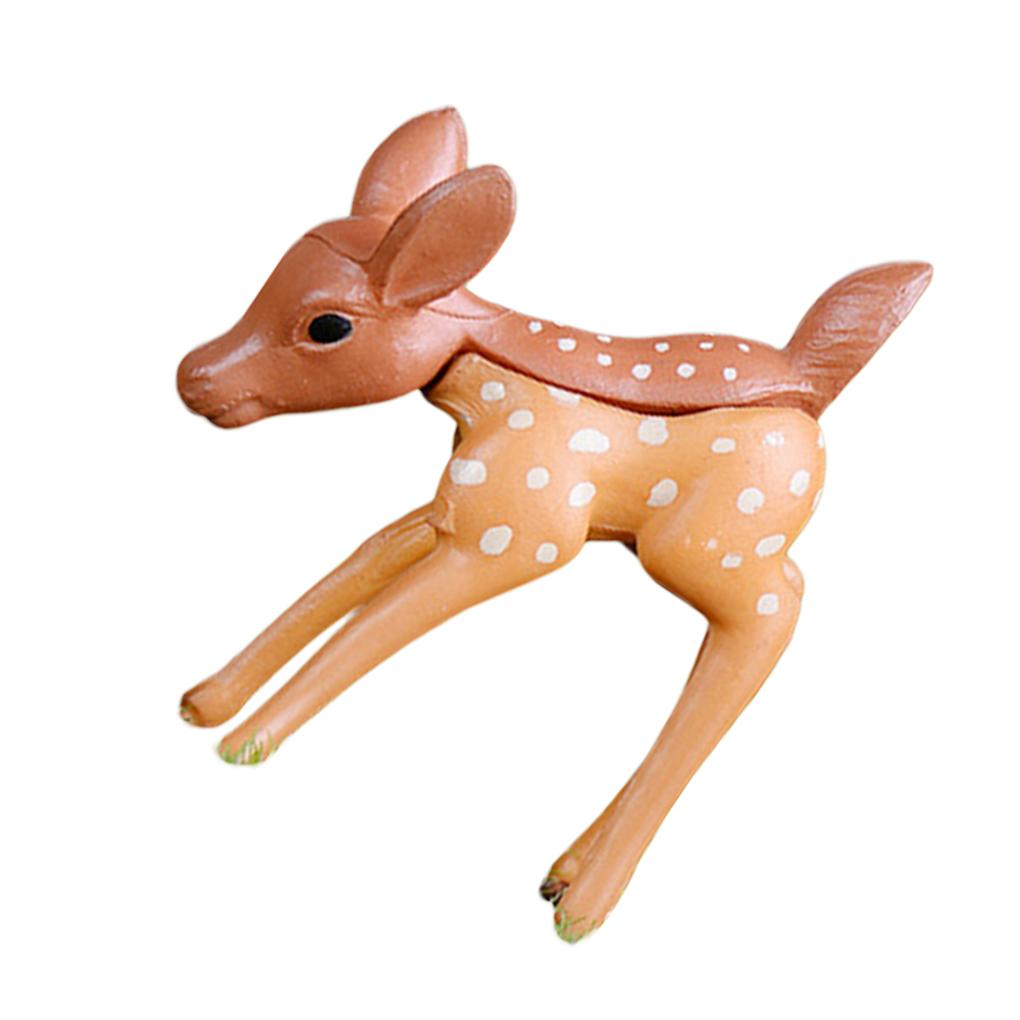 Deer Animal Plant Fairy Garden Miniature Landscape Crafts Decor Ornament