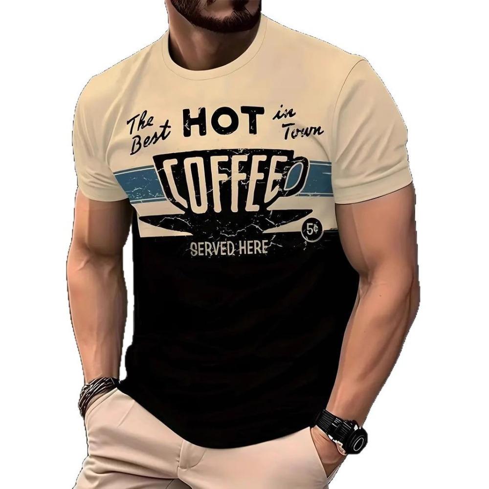 Cotton Printed Men's T-Shirt, Soft & Breathable O-Neck Short Sleeve Tee, Funny Casual Style T-Shirts
