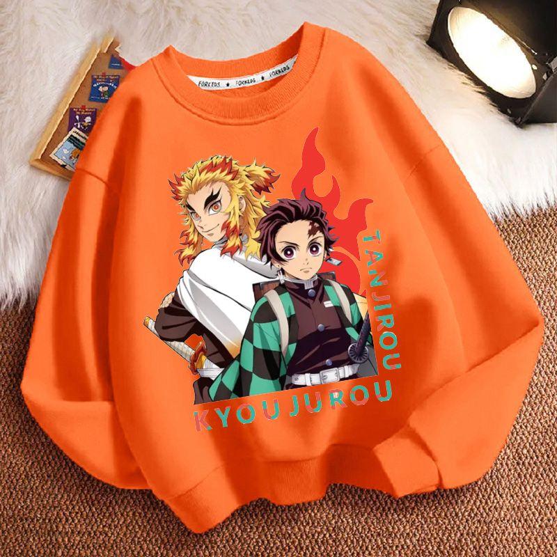 Children's Fashion Demon Slayer Hoodie, Spring and Autumn Boys' and Girls' Casual Long-sleeved Jacket