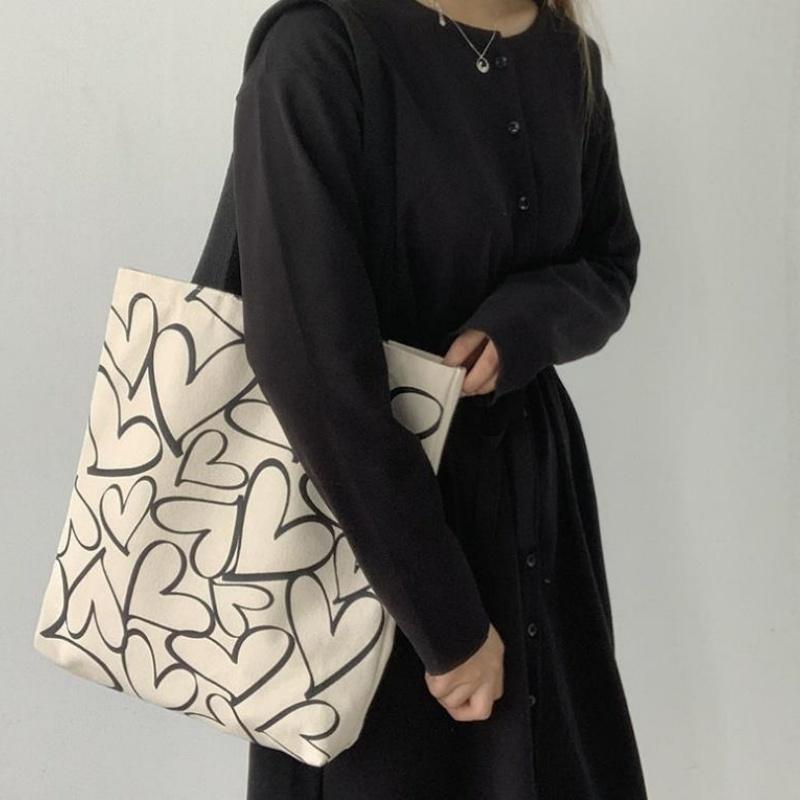 Leinentasche Ins Schulter Große Kapazität Wald Handtasche Einkaufstasche