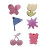Flower Bear Keychain Silicone Mold Keychain Charm Epoxy Resin Mold Casting Mold with Hanging Hole for DIY Crafts Making