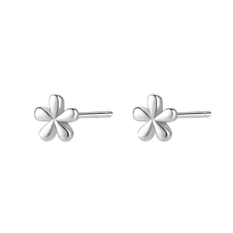 Sterling Silver Mini Flower Stud Earrings for Women - Sweet, Versatile, Cartilage-Friendly.