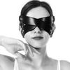 Gothic Anime Cosplay Leather Cross Blindfold Mask