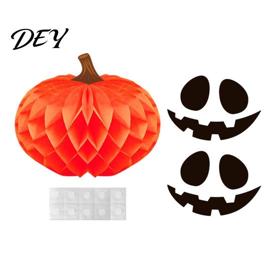 Party Setup Accessories Halloween Honeycomb Ornament, Pumpkin Spider Hanging Paper Creative Accents Decoration for Home Office Classroom Holiday