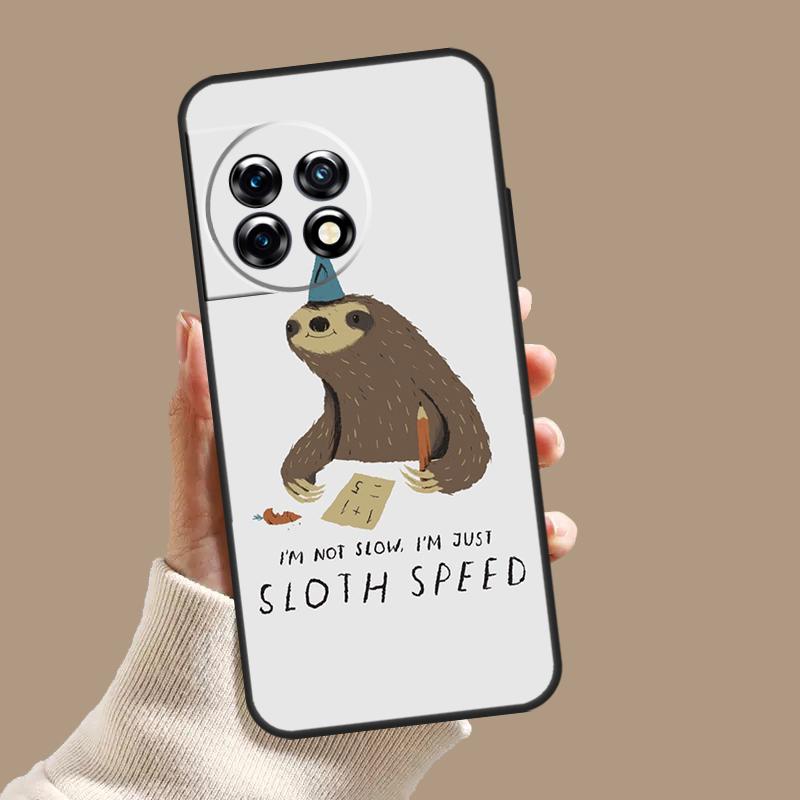

Cute Lovely Cozy Sloth Animal Case For OnePlus 12R 10R 9R 10T 8T 8 9 10 Pro 11 12 OnePlus Nord CE 2 3 Lite N10 N20 Cover OnePlus 9