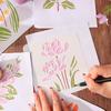 Yuezhen Floral Whisper Handwritten Newspaper Template: Hollow Floral Design Painting Template