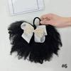 2pcs/ Luxury Kids Hair Buns Kids Afro Puff Soft Like Natural Human Hair Hand Feel Marley Kinky Bulk for Hair Girl with Elastic