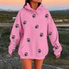 Women's Fashion Long-sleeved Christmas Print Casual Oversized Pullover Hoodie Top