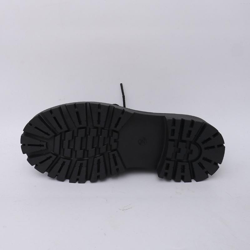 Women's Single Shoes with Heels Round Toe Platform Sole Square Heel Lace-up Shoes Leisure All-match British Style Women Shoes