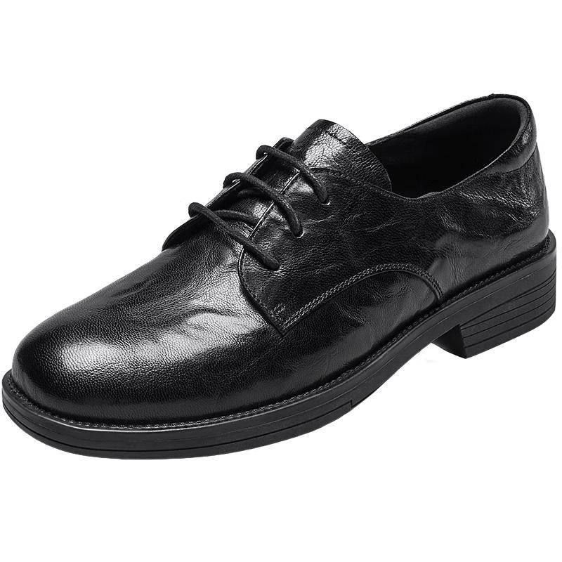 Yi Er Kang Women s Retro British Style Lace-up Loafers 40