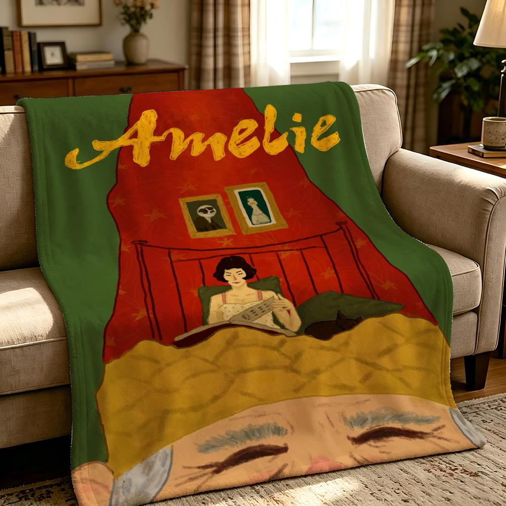 character a-amelie-e Throw Thick Comfort Flannel Quilt, Multi-scene Use Indoor Outdoor Daily Nap
