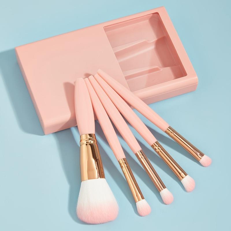 Pcs Makeup Brush Set With Mirror Portable Travel Size