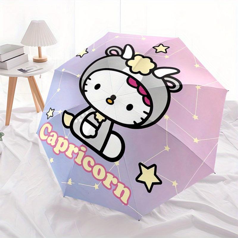 1pc Hello Kitty Capricorn Zodiac Umbrella with Plastic Handle,Suitable for All Seasons Home Travel Outdoor UmbrellaSanlio492
