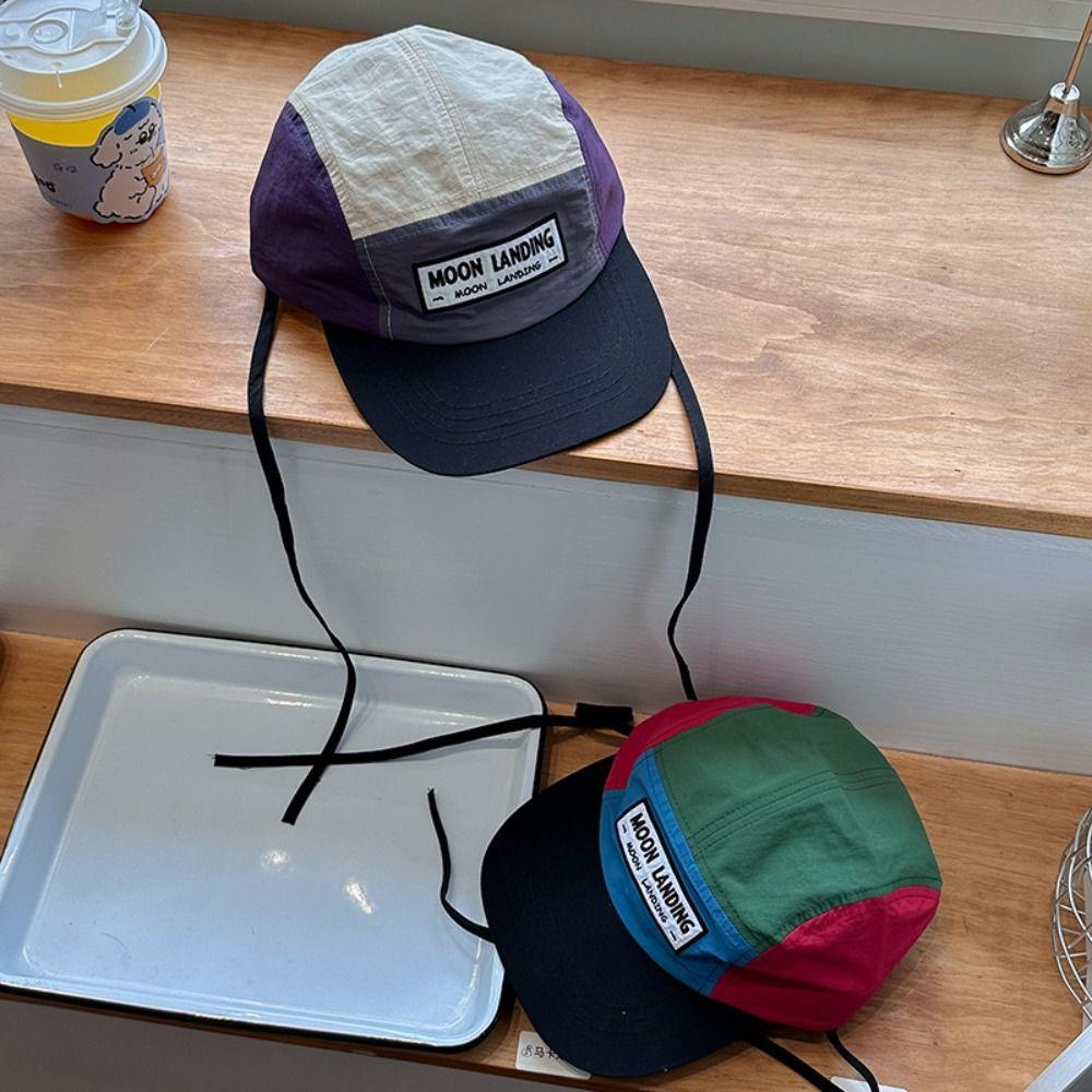 Cotton Contrasting Color Baseball Cap Retro Sunscreen Hat American Style Baseball Hat Sports