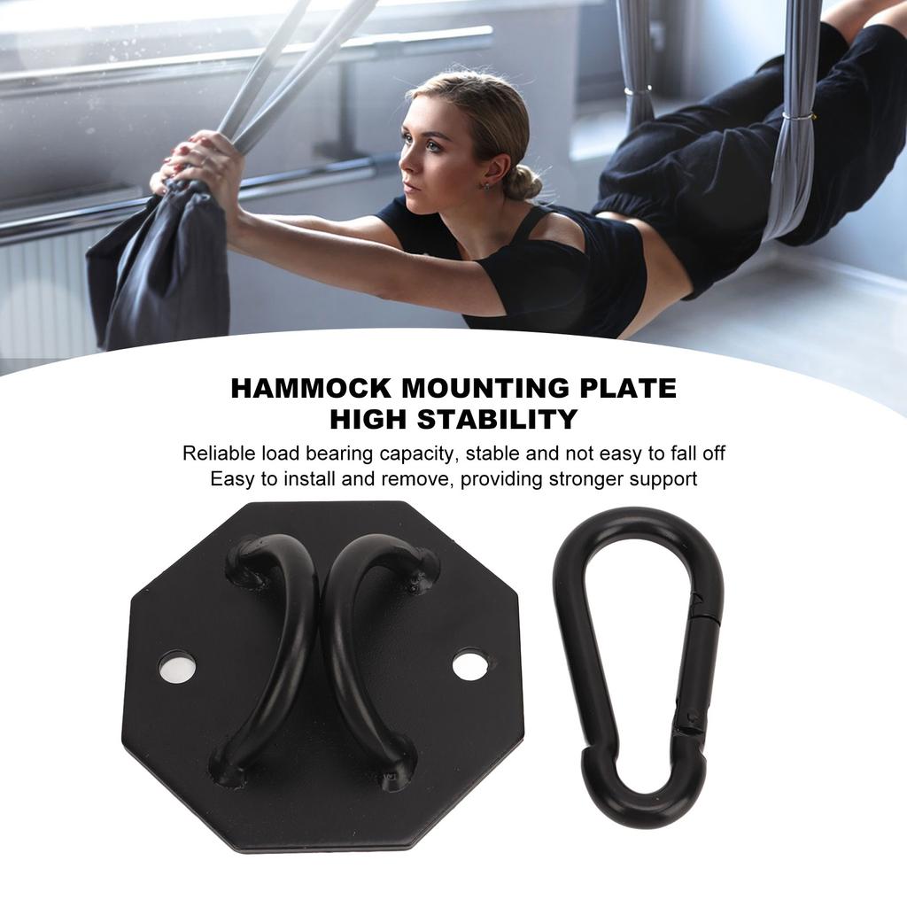 Hammock Mounting Plate Wall Mount Ring Hooks Hanging Kit with Screws for Camping Traveling Field Training