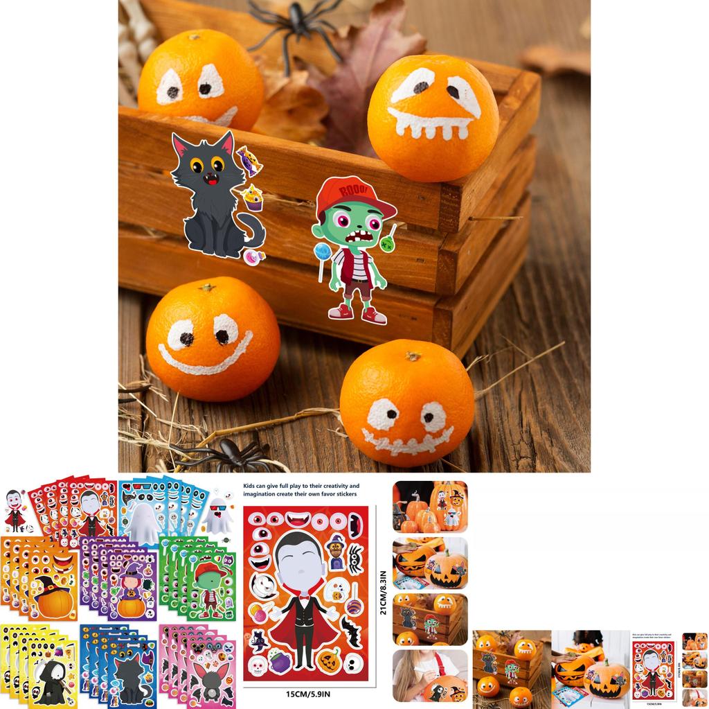 Adorable Cartoon Halloween Stickers For Kids Engaging Interactive Family Fun