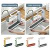 Sink Storage Shelf Hollow Sponge Drain Holder Rack Adjustable Plastic Kitchen Organizer