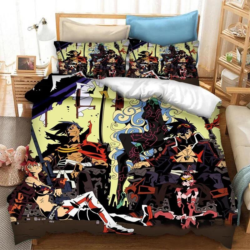 3D Printed Tengen Toppa G-Gurren L-Laganns Duvet Cover Anime Bedding Set Double Twin Full Q-Queens King Adult Kid Bedclothes Quilt Cover