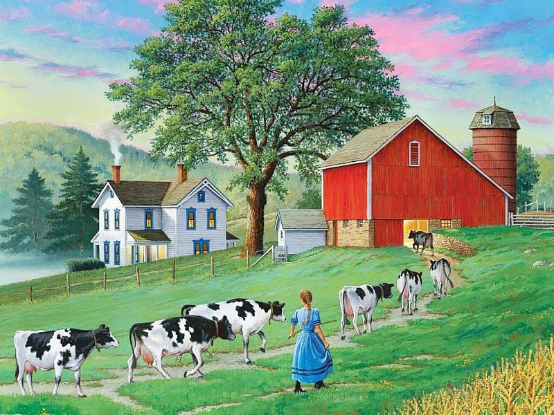 

Набор для алмазной живописи Пейзаж Ферма 5D DIY Алмазная вышивка крестиком Весенняя мозаика со стразами Домашний декор Full Round 20x25CM