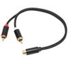 2 Stück Cinch-Buchse auf 2 Cinch-Stecker Y-Kabel Subwoofer Vergoldeter Dual-Cinch-Steckeradapter für CD-Player Verstärker Fernseher