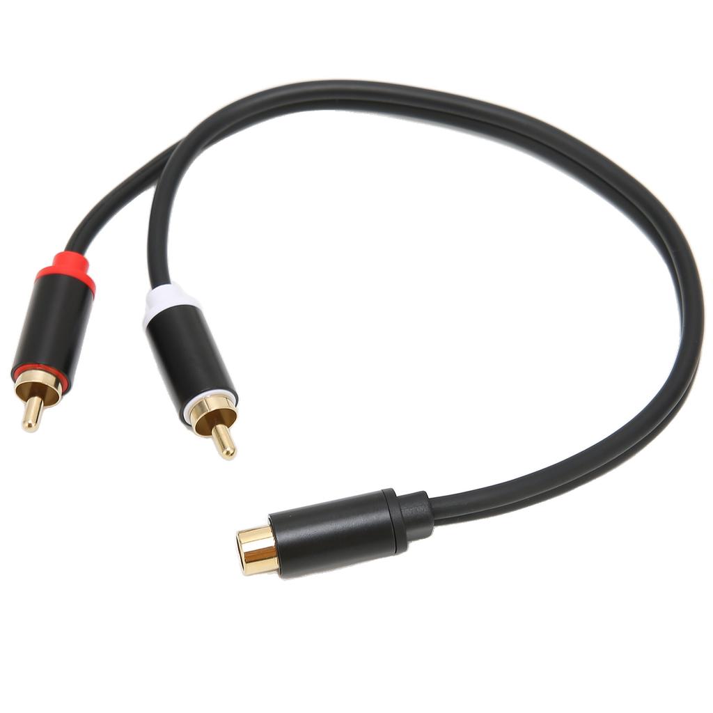 2 Stück Cinch-Buchse auf 2 Cinch-Stecker Y-Kabel Subwoofer Vergoldeter Dual-Cinch-Steckeradapter für CD-Player Verstärker Fernseher