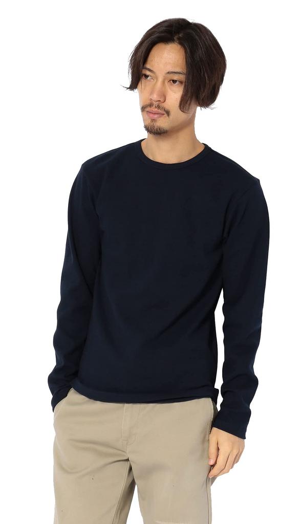 AVIREX DAILY RIB HENLY NECK TEE 6153482 Men's L Royal