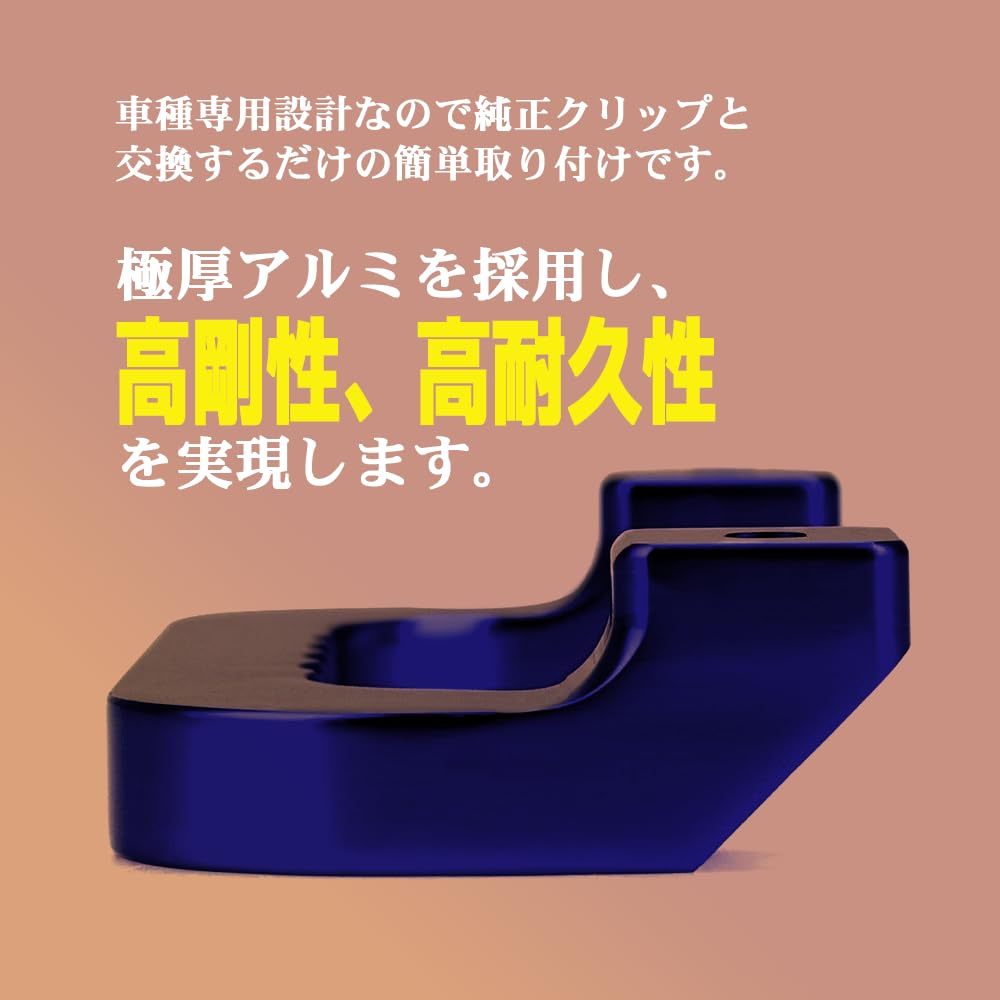 KOKATO Toyota Hilux GUN125 Series Assist Grip Left and Right Set Aluminum Hilux Van Grab Genuine Replacement Design (Blue)