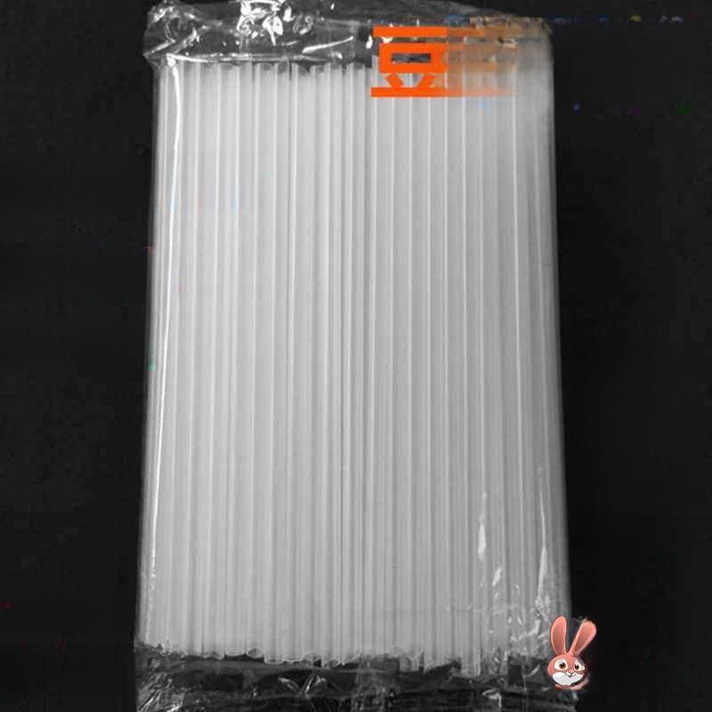 Disposable Sharp Tip Plastic Straws for Soy Milk Cup Freshly Ground Soy Milk Straw Hard Food Grade Plastic Individual Packaging