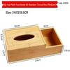 Longpin Bamboo Wood Flip-Top Tissue Box