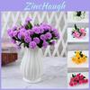 Vibrant Artificial Carnation Bouquet With 12 Heads For Home Wedding Decor